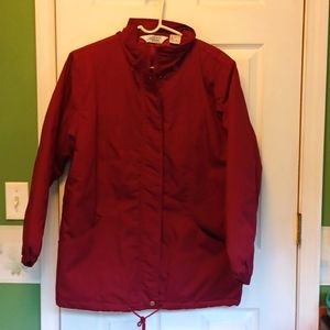 Haband coat women's size medium burgundy